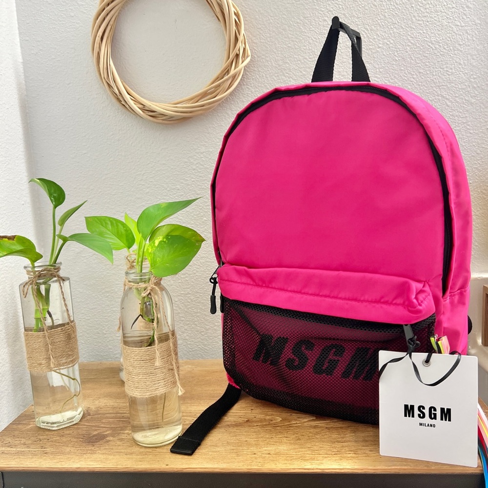 MSGM Milano Fuchsia Pink Backpack